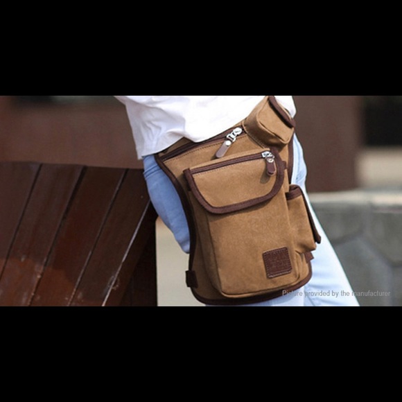 Kabden | Green Canvas Outdoor Tactical Fishing Waist Leg Bag | Military Travel - Picture 11 of 13